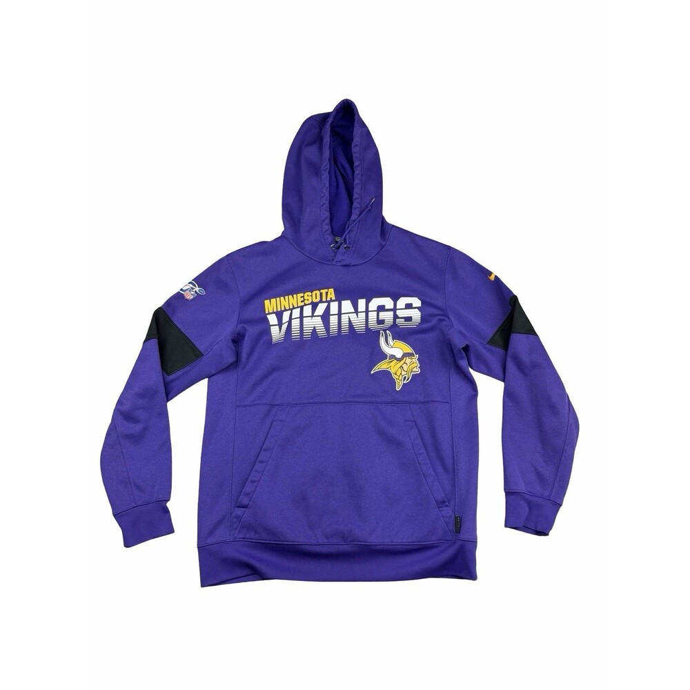 NFL Nike On Field Minnesota Vikings Men’s Hoodie Purple Fleece Sweatshirt Size M